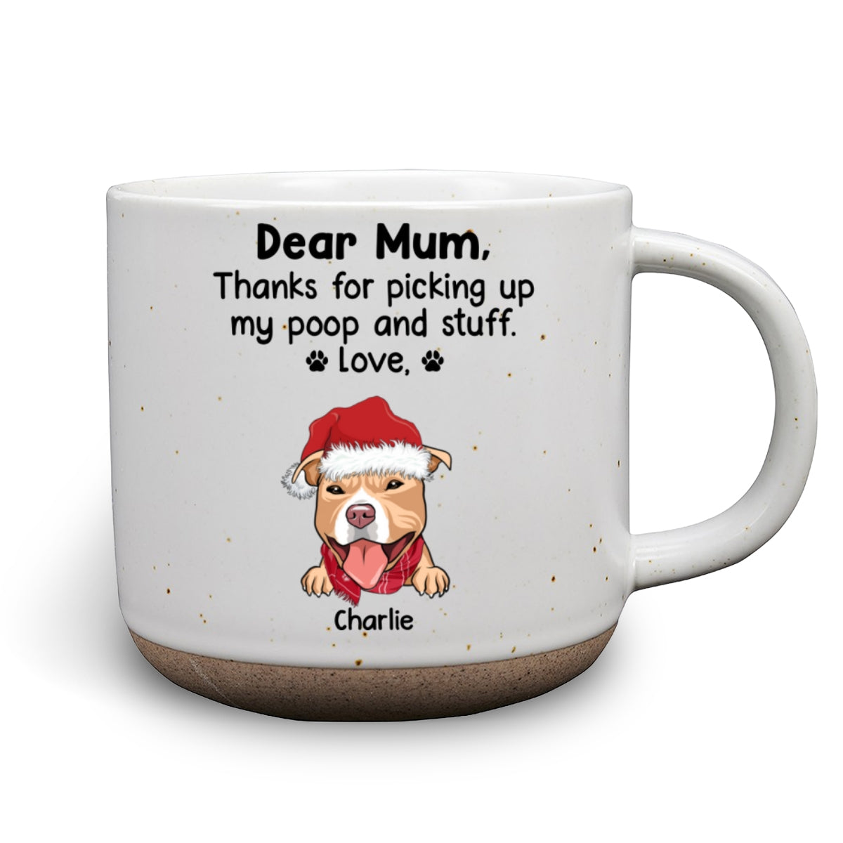 Custom Christmas & Birthday Keepsake Gift • Picking Up My Poop - Personalized Pottery Mug