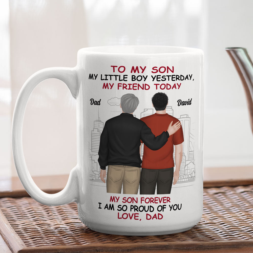 Custom Father's Day Gift For Son • Forever Proud Always Your Dad - Personalized Coffee Mug