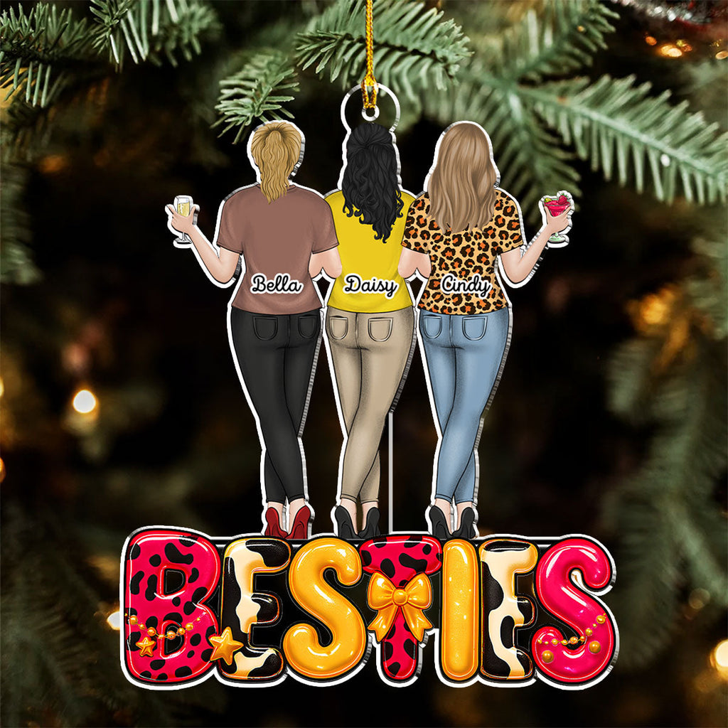Custom Friendship Christmas Ornament, Best Friend Gift •  Special Friends Love - Personalized Acrylic Ornament