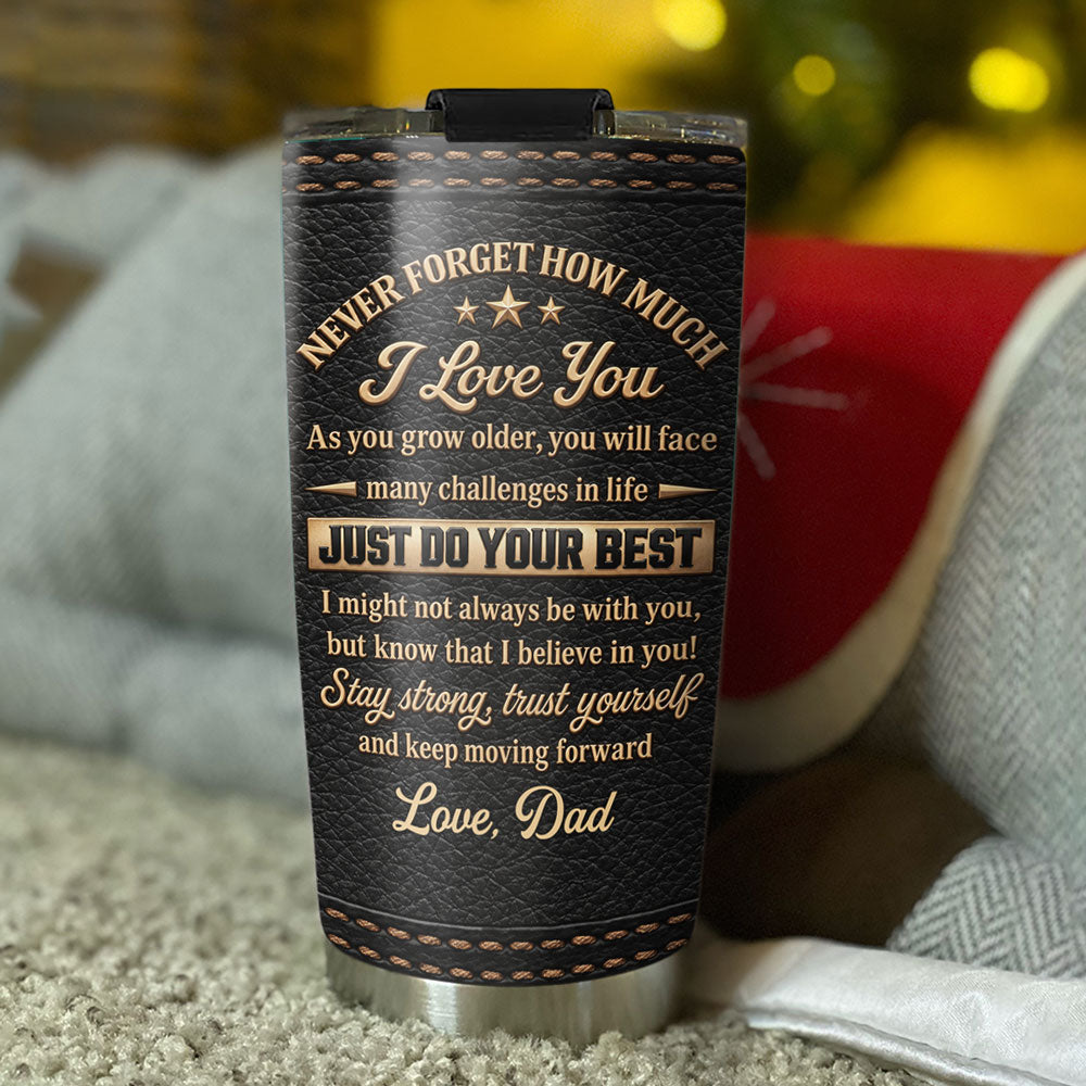Custom Christmas Birthday Gifts For Son • Believe In Yourself - Personalized Tumbler