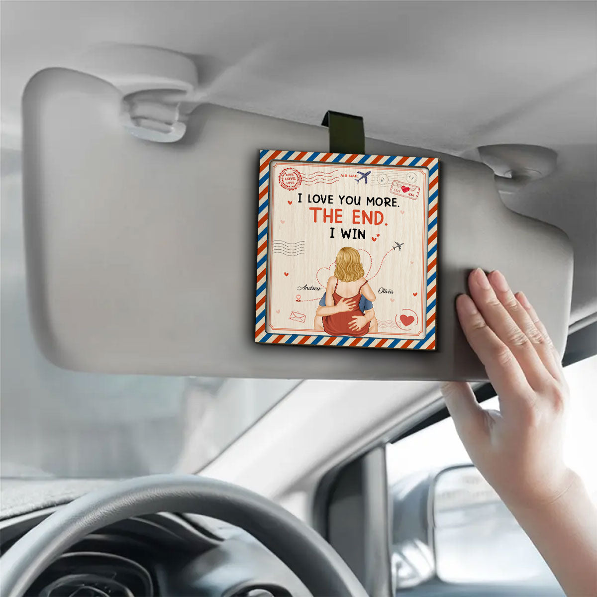 I Win - Personalized Car Visor Clip