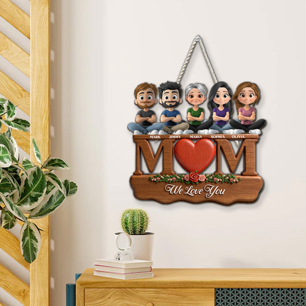 Custom 3D Home & Wall Decor, Birthday & Christmas Gift • Love You Mom - Personalized Wood Sign