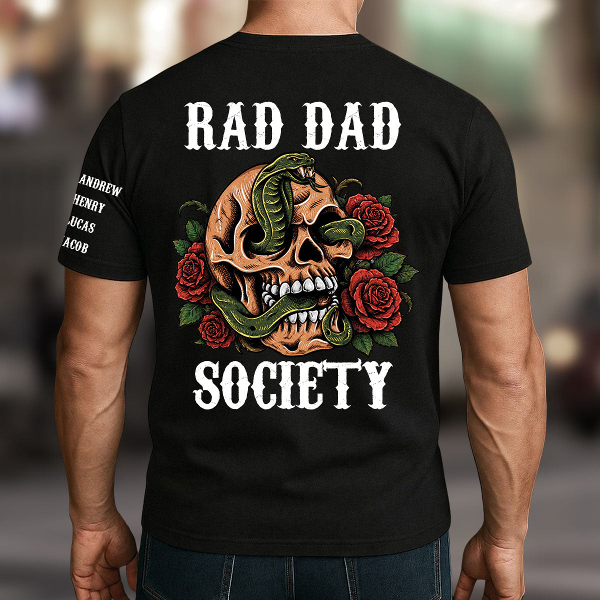 Custom Father's Day, Special Gift for Dad & Grandpa • The Society Need Rad Dads - Personalized Shirt With Design On Sleeve