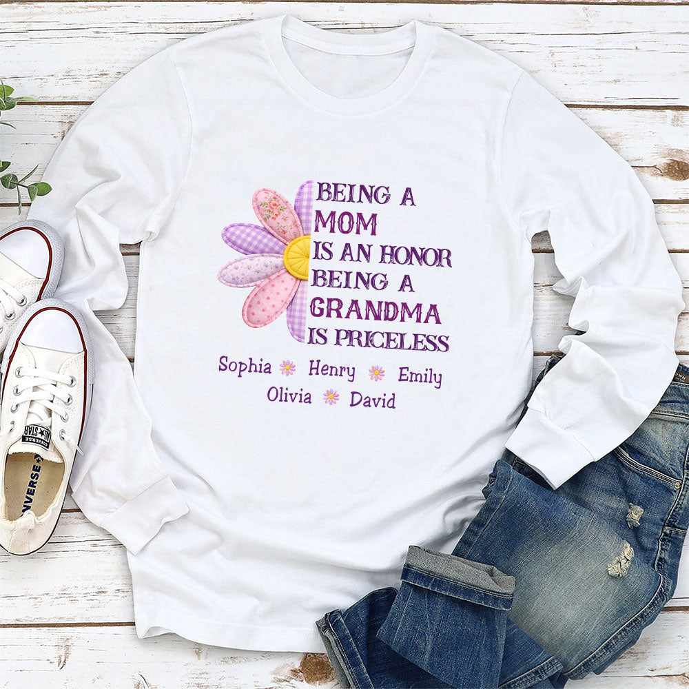 Custom Mother's Day Gift for Mom & Grandma • Being A Grandma - Personalized Shirt