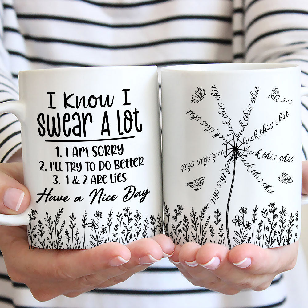 Custom Coworker, Christmas & Birthday Team Appreciation Gift • My Flowers Whisper Rude Truths - Personalized Coffee Mug