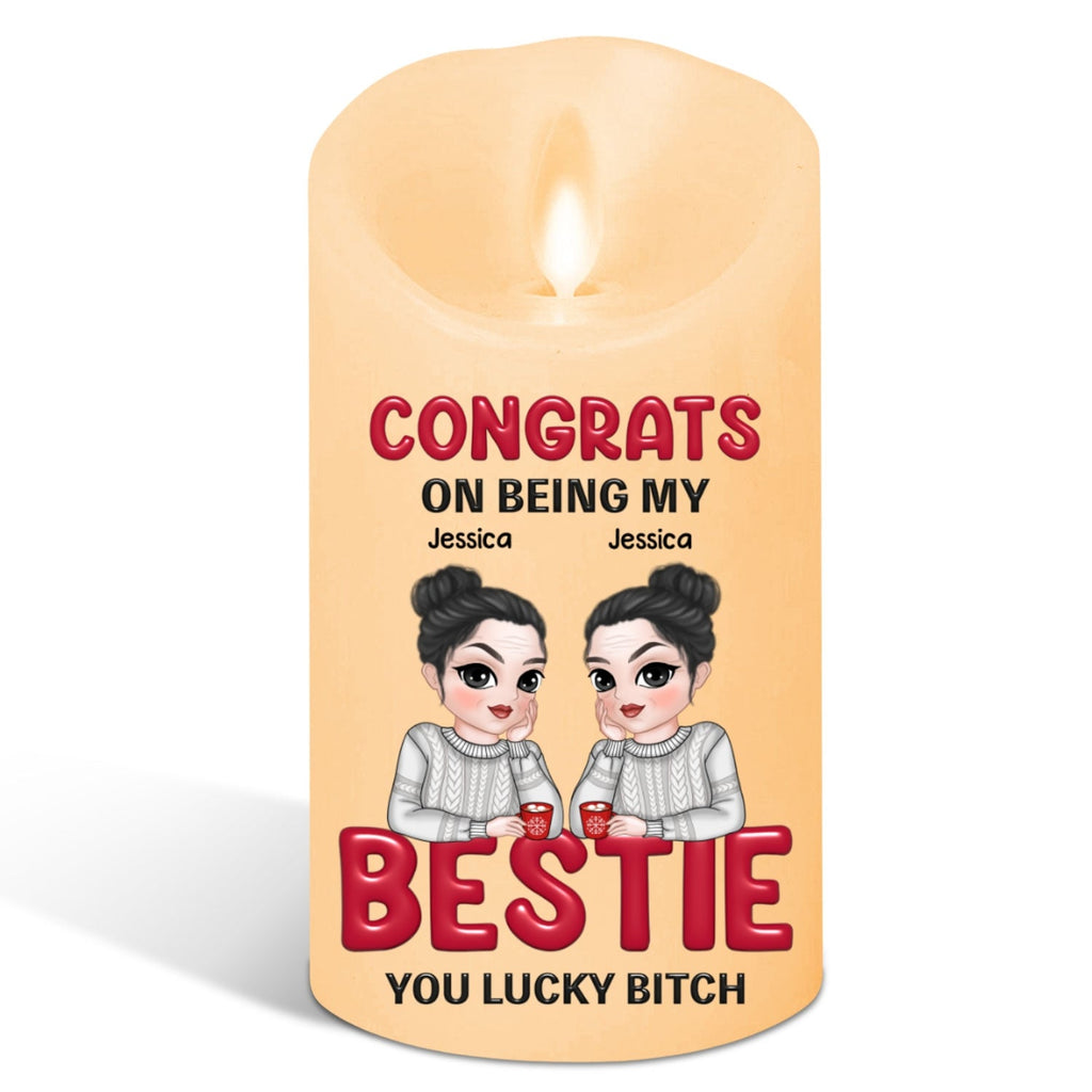 You Lucky Bitch - Personalized LED Candle