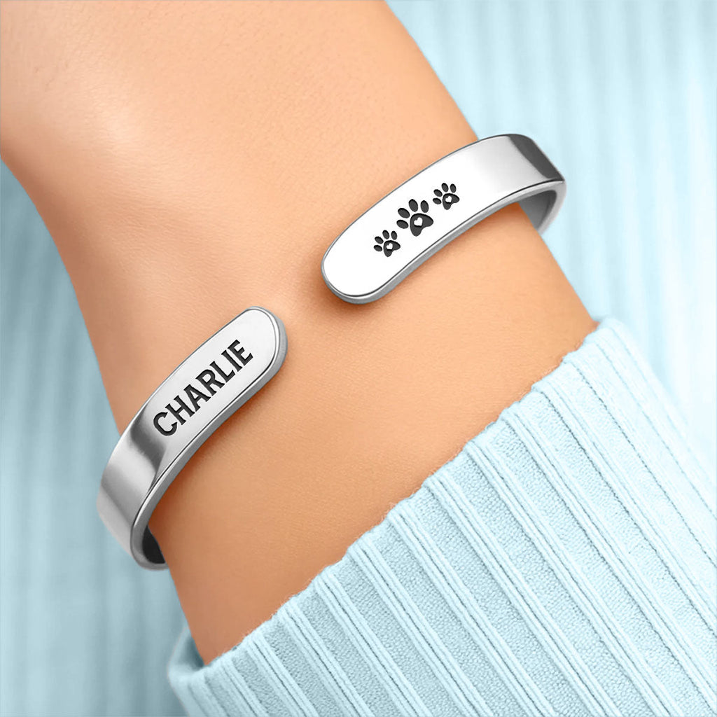 They Walk Beside Us Every Day - Personalized Bracelet Cuff