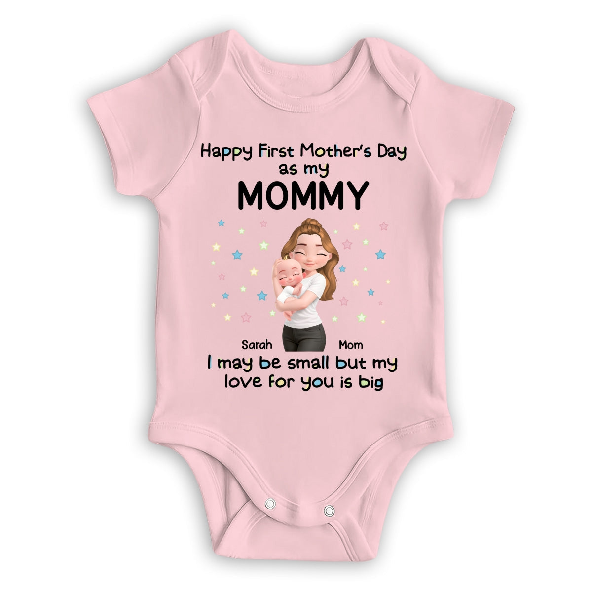 First Mother Day With Baby - Personalized Baby Onesie