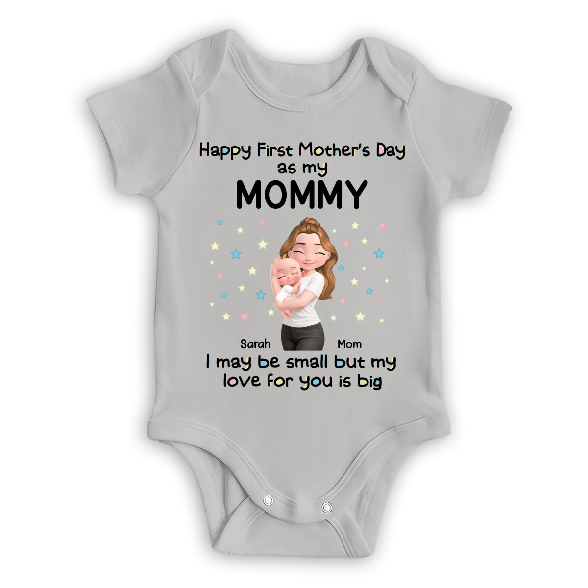First Mother Day With Baby - Personalized Baby Onesie