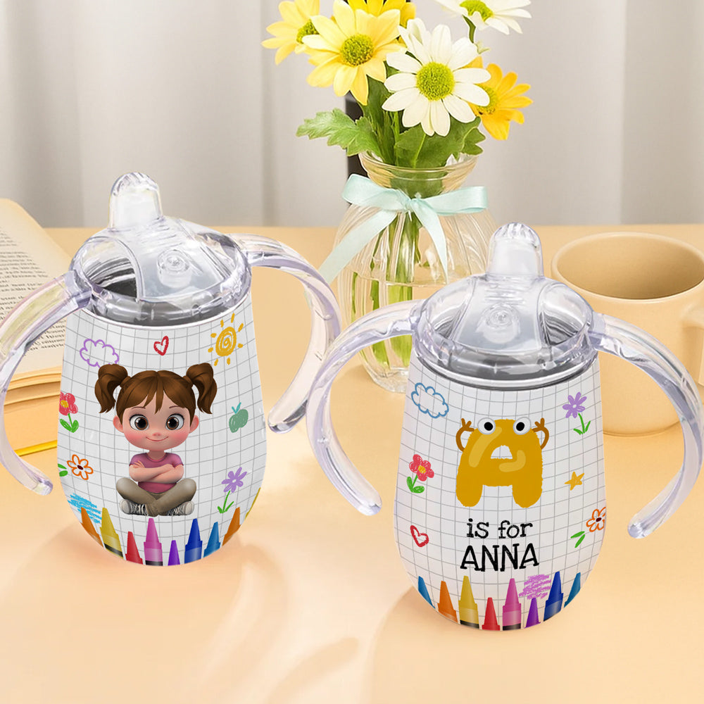 Lovely Baby - Personalized Sippy Cup With Handles