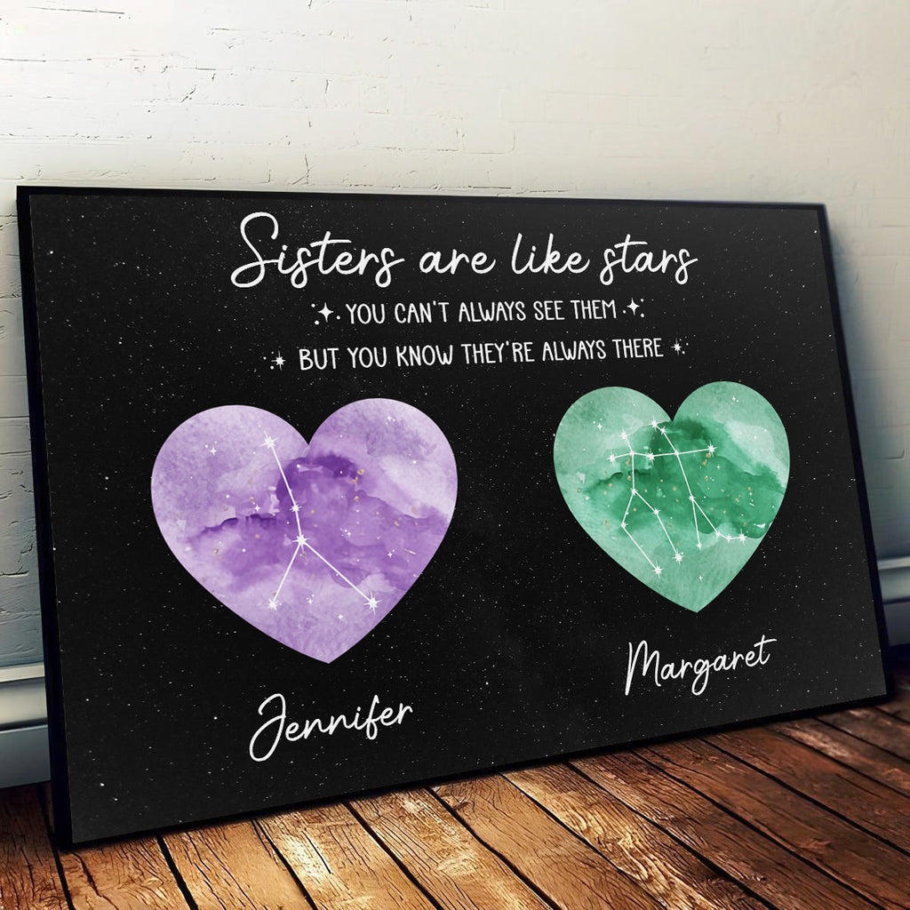 Good Friends Are Like Stars - Personalized Poster