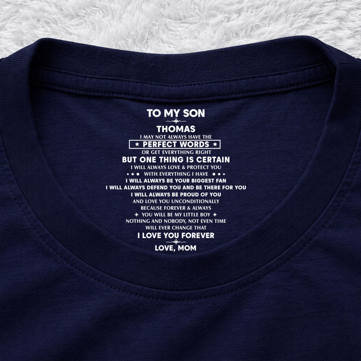 With Everything I Have - Personalized Inside Neck Print T-Shirt