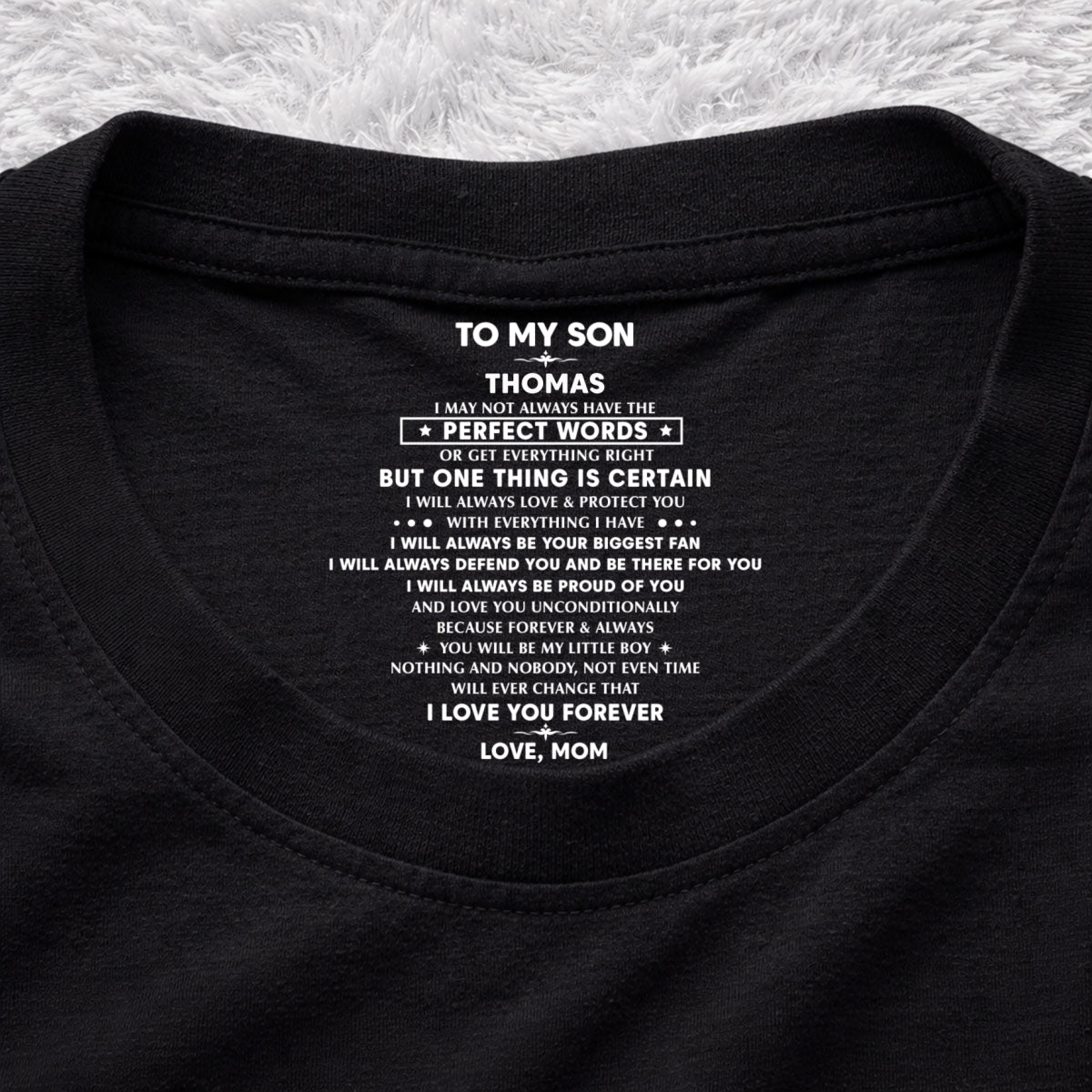With Everything I Have - Personalized Inside Neck Print T-Shirt