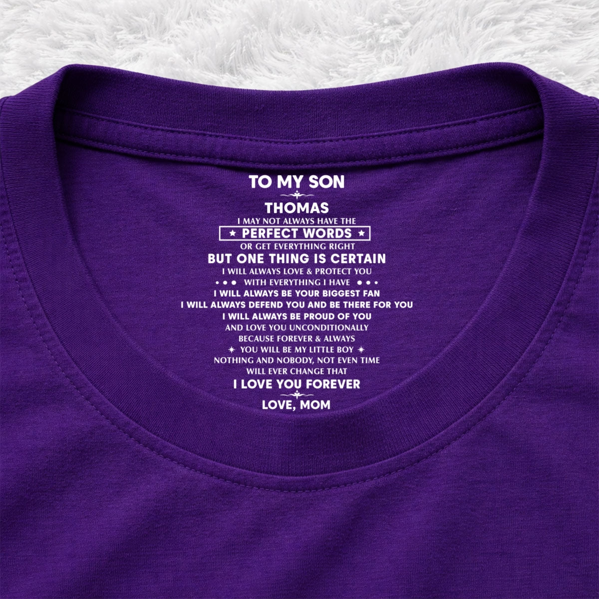 With Everything I Have - Personalized Inside Neck Print T-Shirt