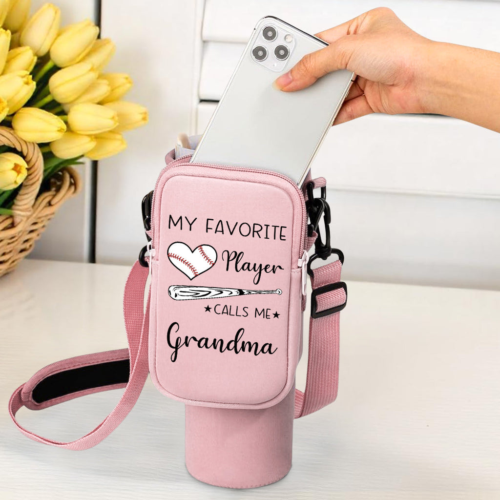 Grandma Little Champion - Personalized Water Bottle Carrier Bag