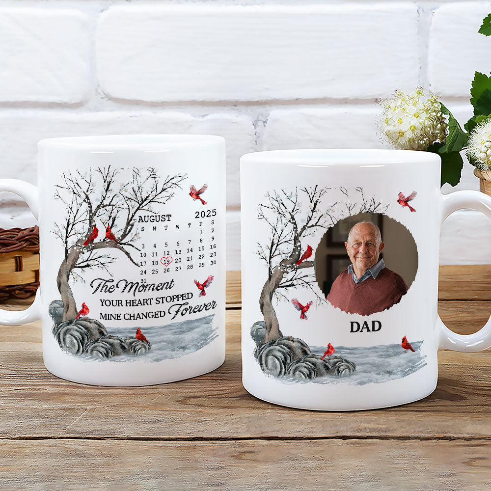 Custom Photo Christmas & Birthday Keepsake Gift • The Moment Your Heart Stopped - Personalized Coffee Mug
