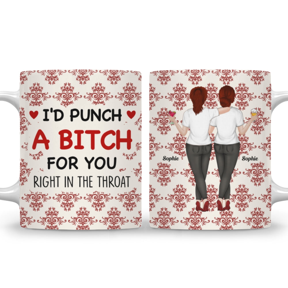 Custom Best Friend, Christmas & Birthday Friendship Keepsake Gift • Lovely Bestie With Christmas - Personalized Coffee Mug