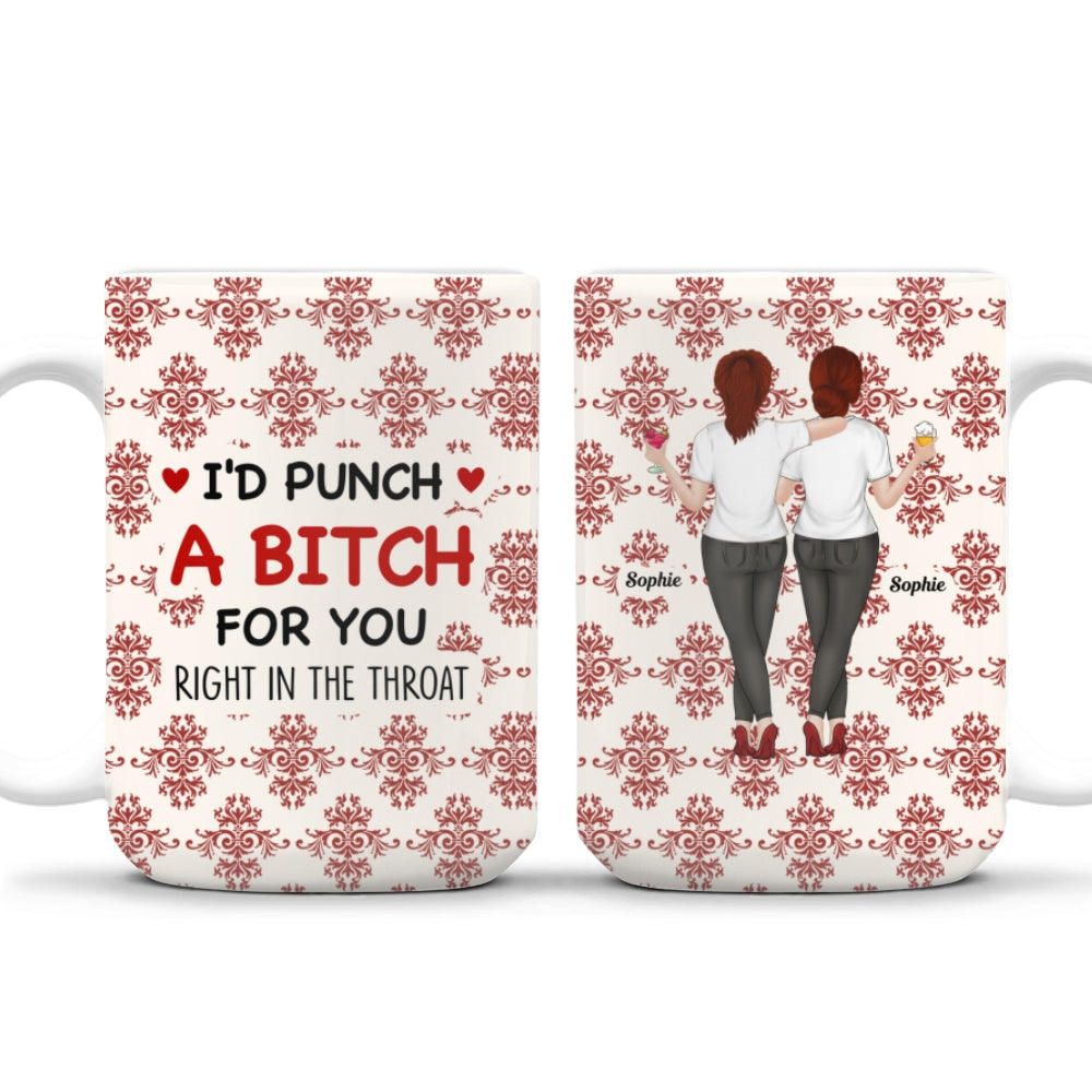 Custom Best Friend, Christmas & Birthday Friendship Keepsake Gift • Lovely Bestie With Christmas - Personalized Coffee Mug