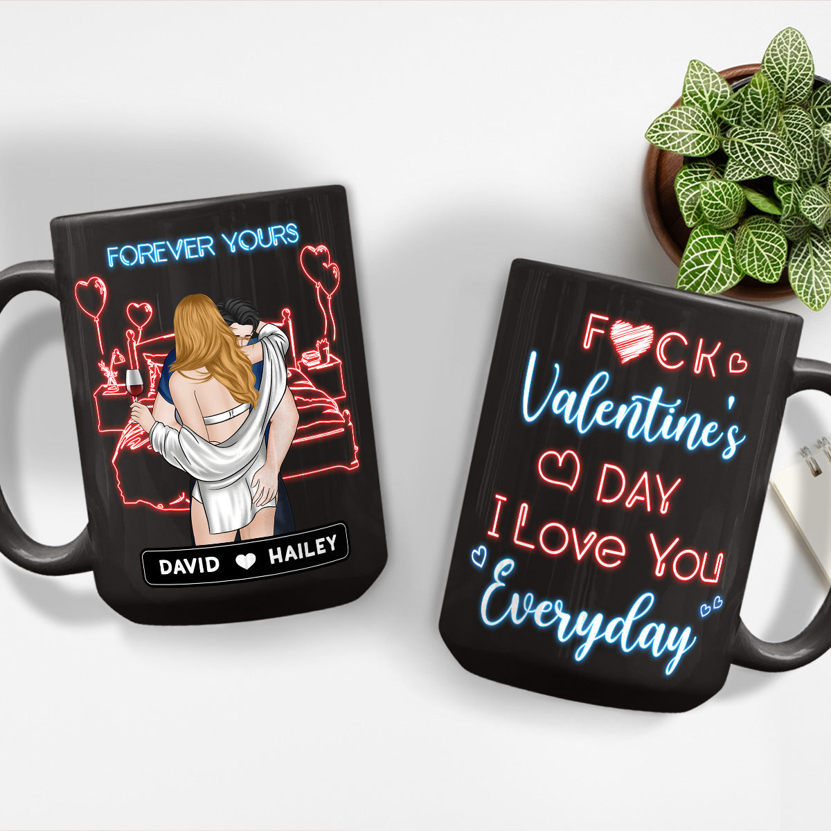 Custom Anniversary Keepsake Gifts For Couple • Love You Everyday - Personalized Coffee Mug