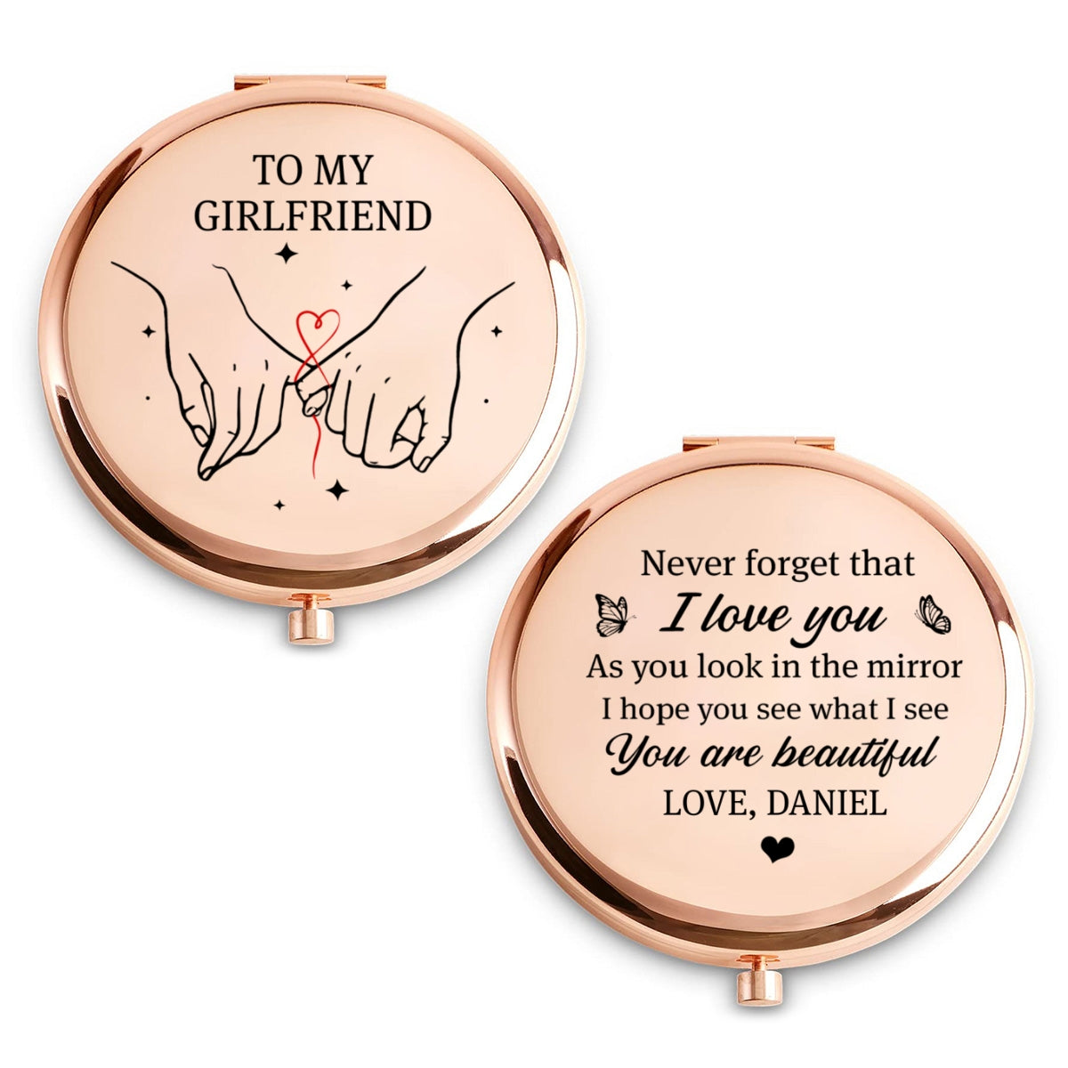To My Wife I See Beauty In You - Personalized Compact Mirror