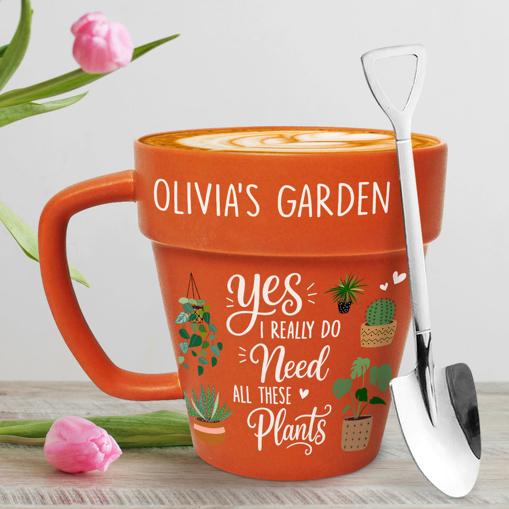Custom Christmas & Birthday Keepsake Gift • Just One More Plant - Personalized Plant Pot Mug