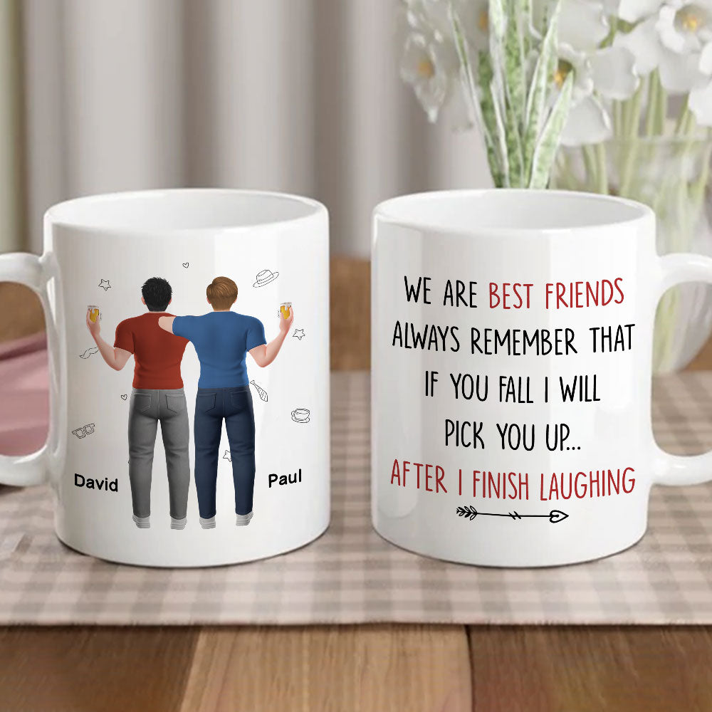 Custom Best Friend, Christmas & Birthday Friendship Keepsake Gift • I Will Pick You After Male Ver - Personalized Coffee Mug