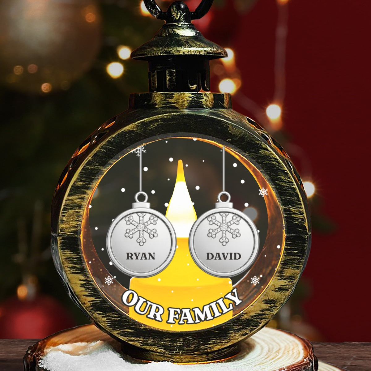 Custom Name Family Christmas Gifts, Holiday Decor • Family Greatest Christmas - Personalized Christmas Lantern
