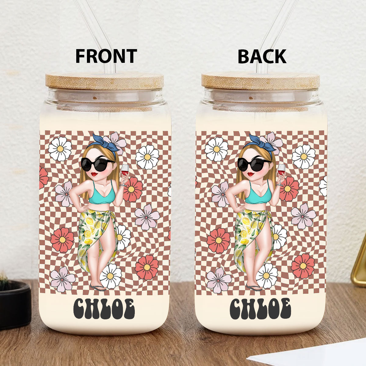 Retro Style - Personalized Glass Can