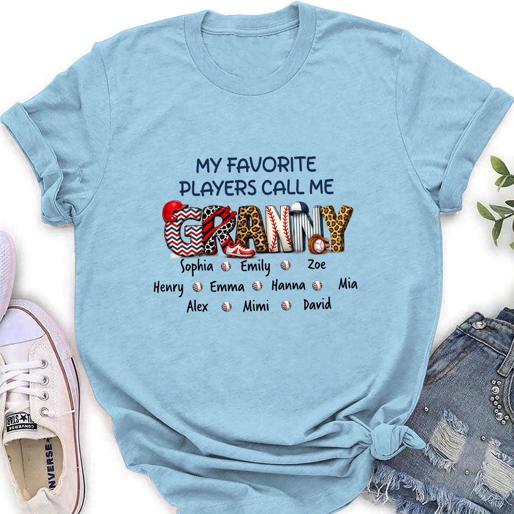 Custom Mother's Day Gift for Mom & Grandma • My Fav Players - Personalized Shirt
