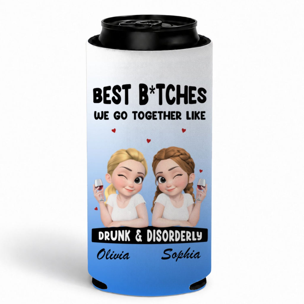Summer Besties - Personalized Skinny Can Cooler