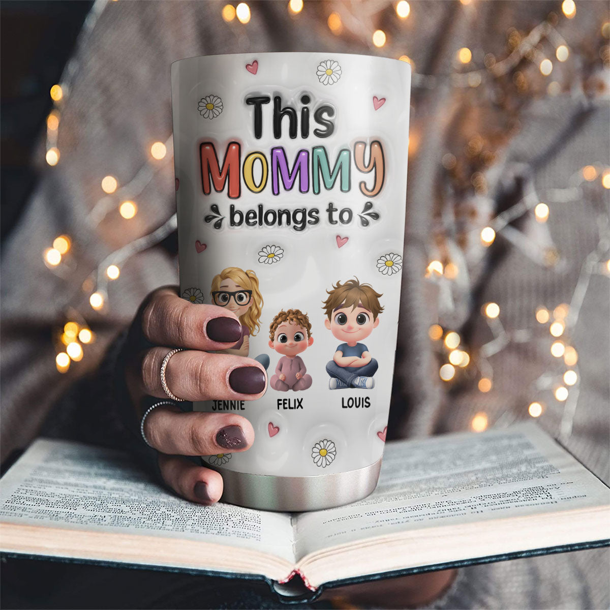 Custom Christmas Anniversary Gifts For Wife • This Mommy Belongs To - Personalized 3D Inflated Effect Tumbler