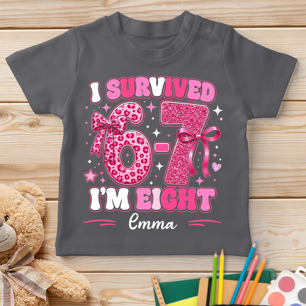 Custom Christmas & Birthday Gift for Daughter • Made It To Eight - Personalized Youth T-shirt
