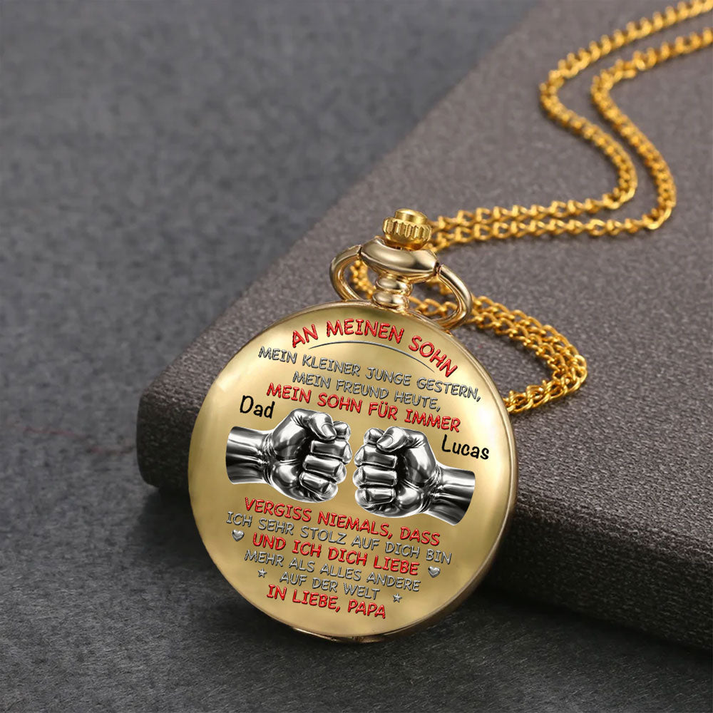 An Meinen Sohn – Personalisierte Individuell Bedruckte Taschenuhr