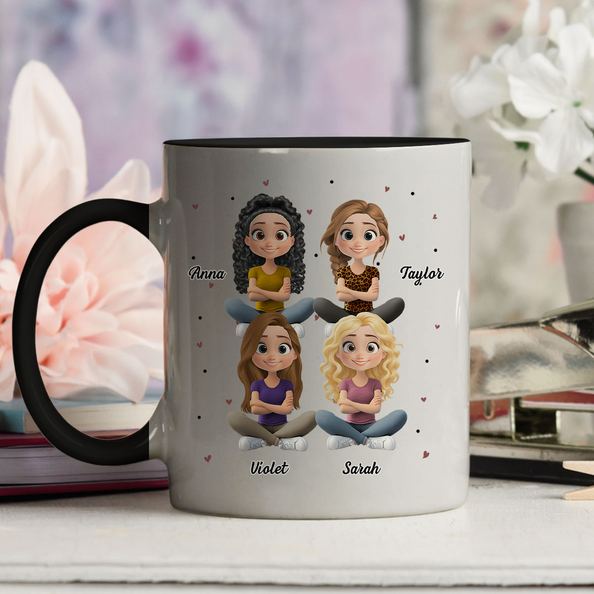 Custom Best Friend, Christmas & Birthday Friendship Keepsake Gift • Best Besties - Personalized Accent Mug