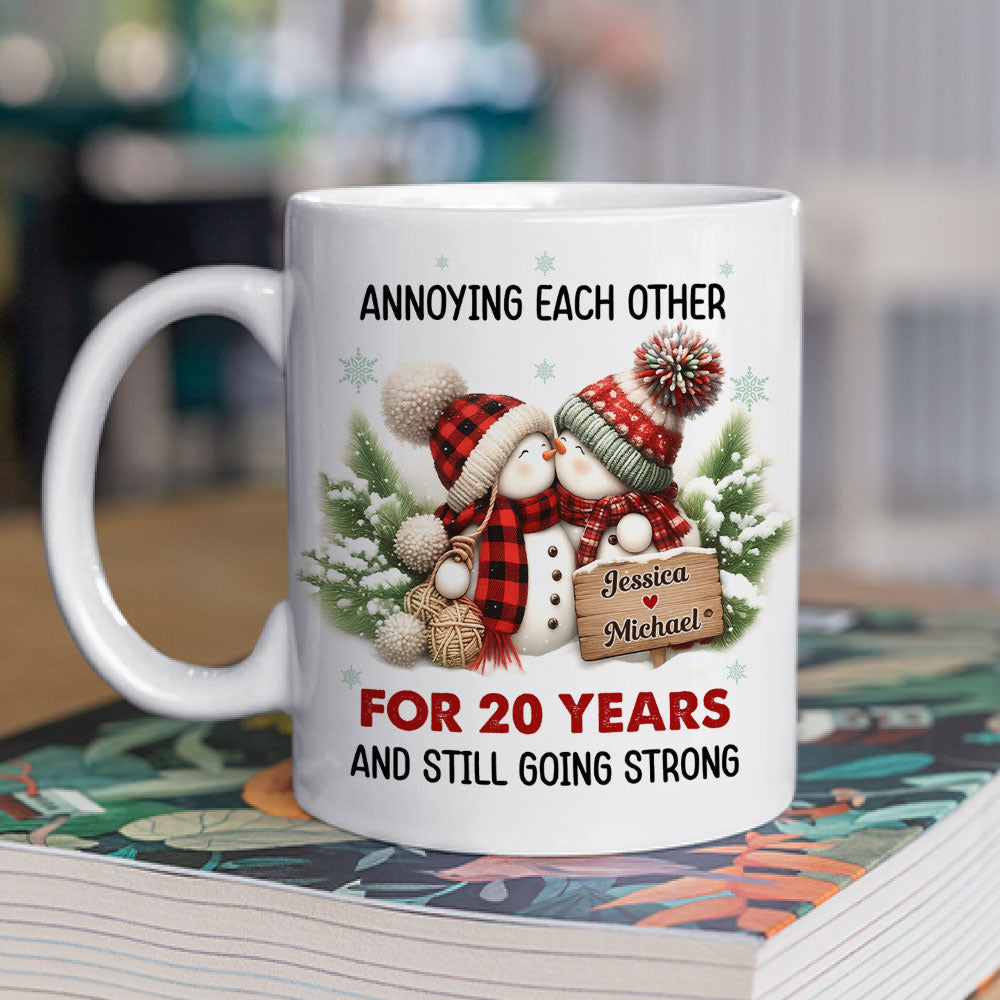 Custom Anniversary Keepsake Gifts For Couple • Merry And Bright Together - Personalized Coffee Mug