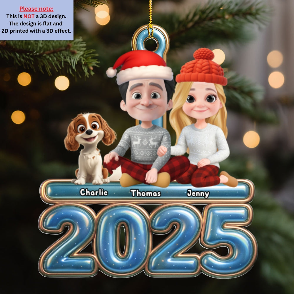 Custom Keepsake Christmas Ornament •  We And Our Dog Blue - Personalized Acrylic Ornament