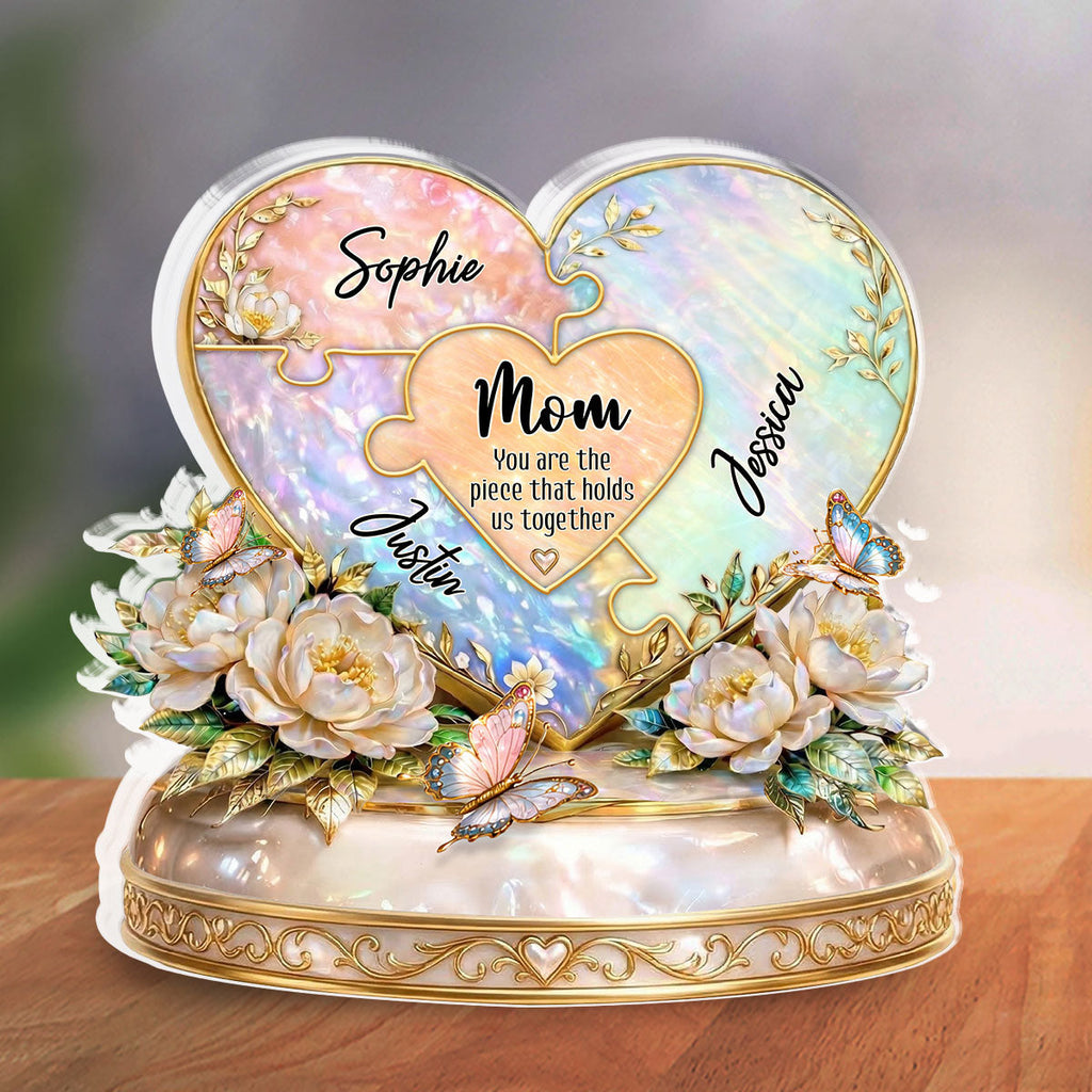 Custom Mother's Day Decor, Gift for Mom & Grandma • Mom And Her Kids - Personalized Acrylic Plaque