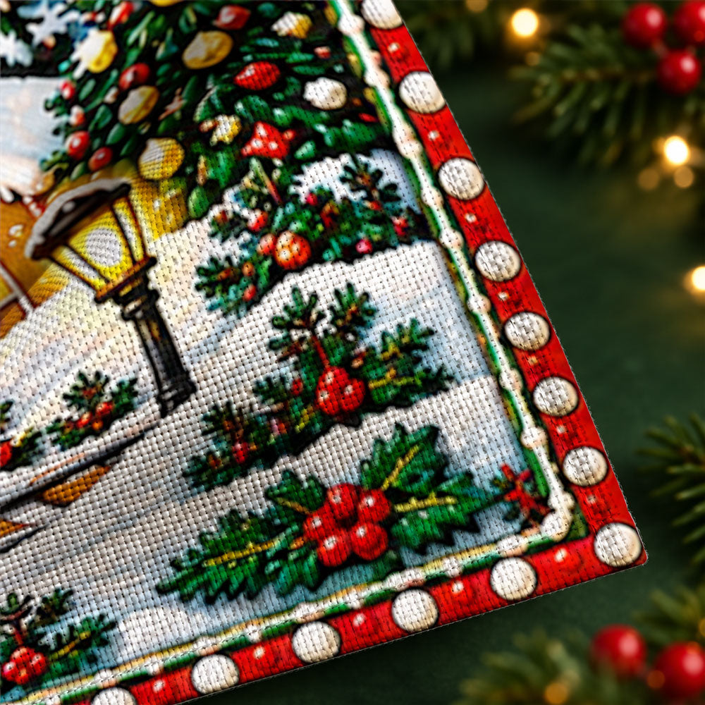 Custom Family Name Christmas Gifts, Holiday Decor Gift • Together Is Home - Personalized Table Runner