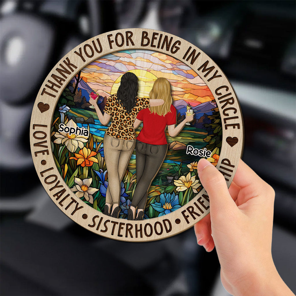 Thank You For Being In My Circle - Personalized Car Visor Clip
