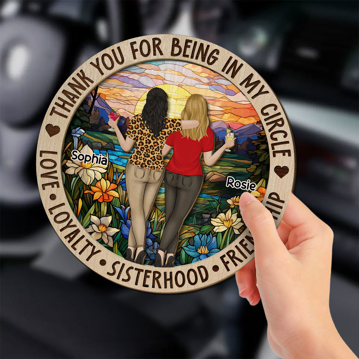 Thank You For Being In My Circle - Personalized Car Visor Clip