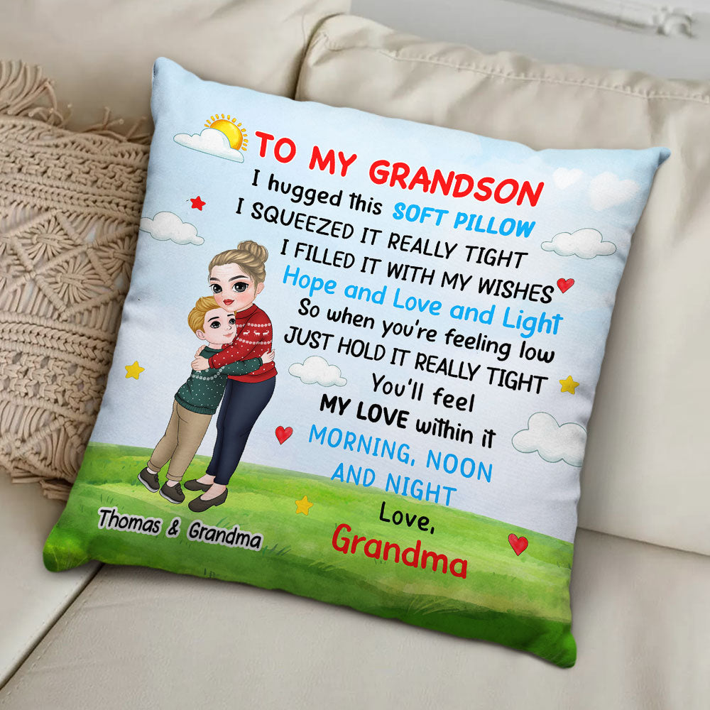 To My Grandson - Personalized Pillow