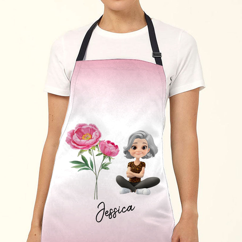 Lovely Girl Flower - Personalized Apron