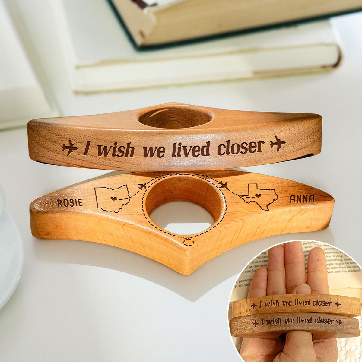 Wish We Lived Closer - Personalized Book Page Holder