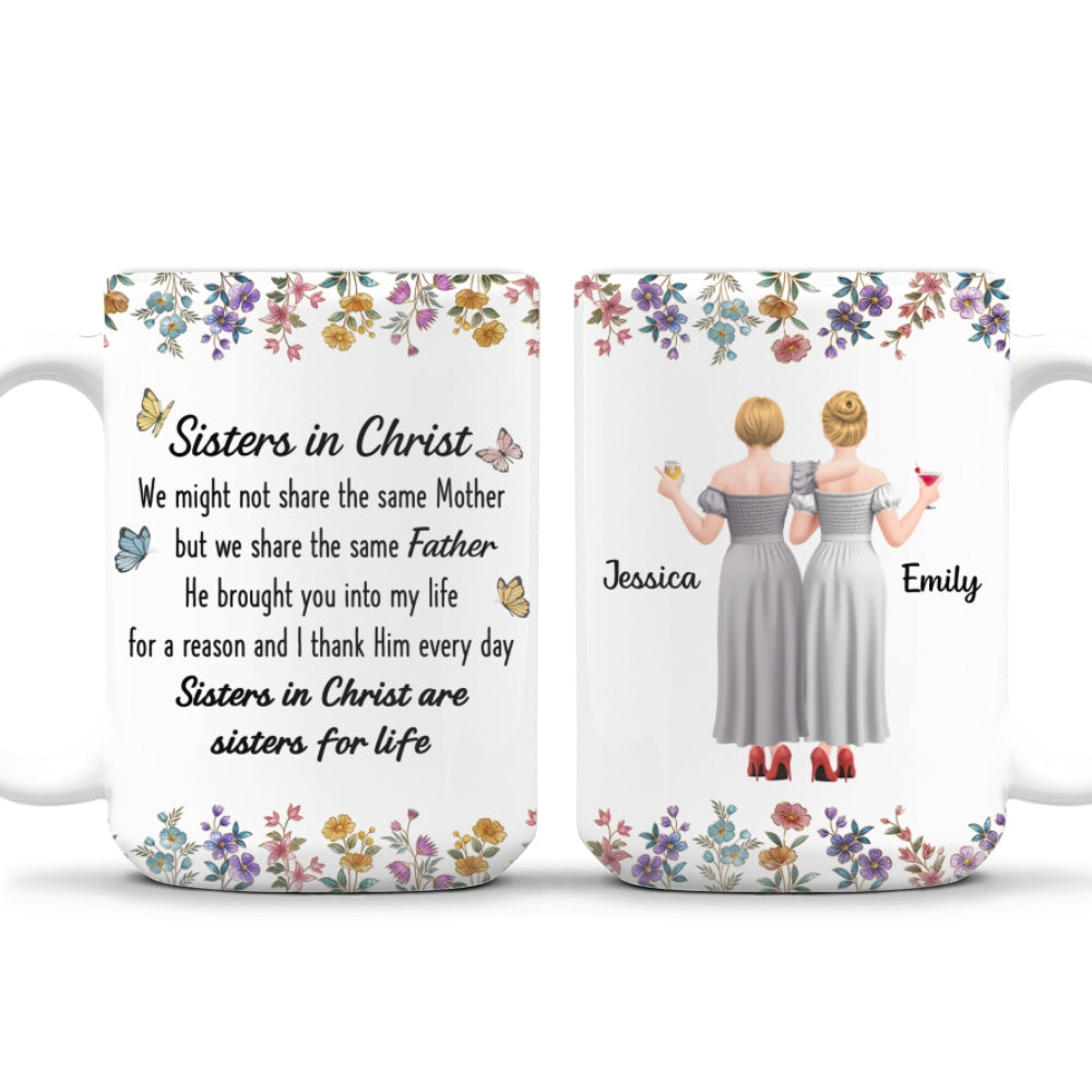 Custom Best Friend, Christmas & Birthday Friendship Keepsake Gift • Grace Brought Us - Personalized Coffee Mug
