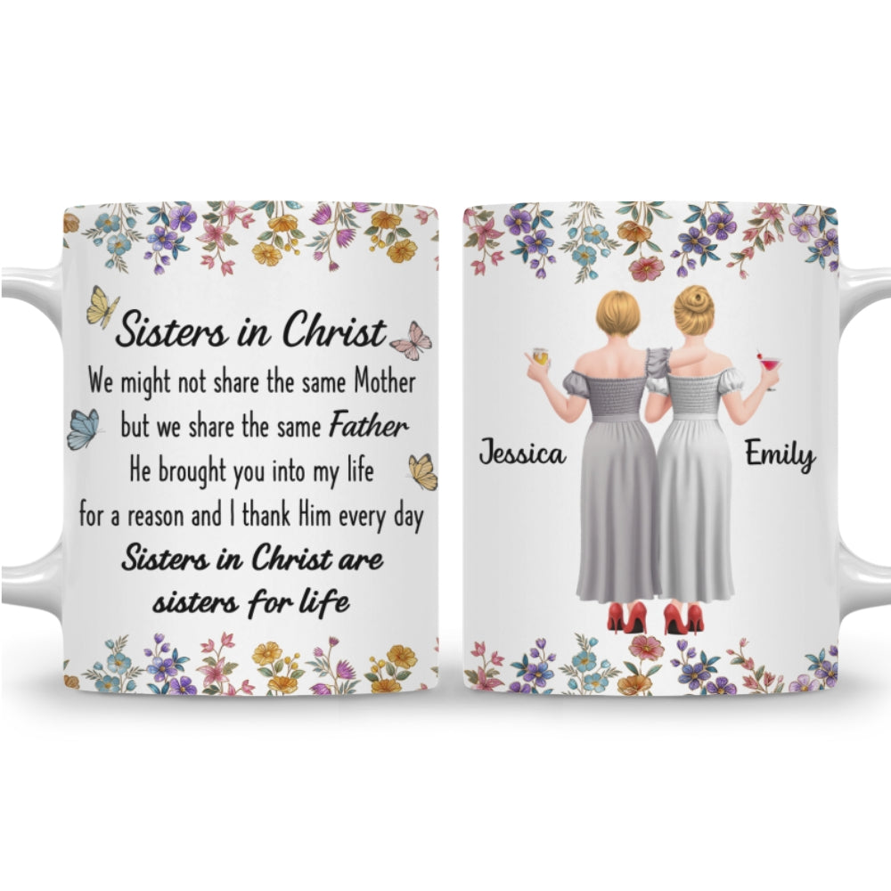 Custom Best Friend, Christmas & Birthday Friendship Keepsake Gift • Grace Brought Us - Personalized Coffee Mug