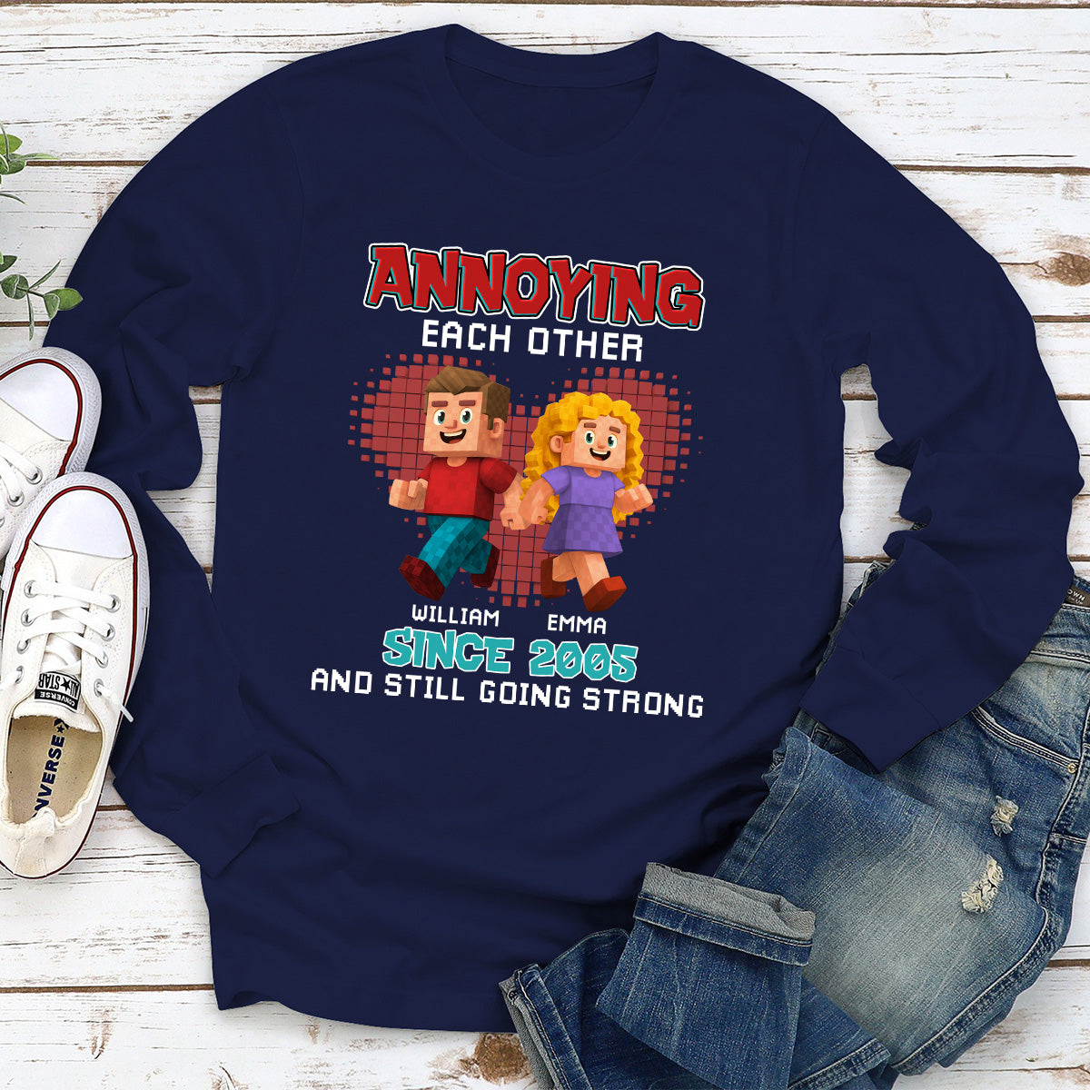 Custom Christmas Anniversary Keepsake Gifts For Husband • In Our World - Personalized Shirt