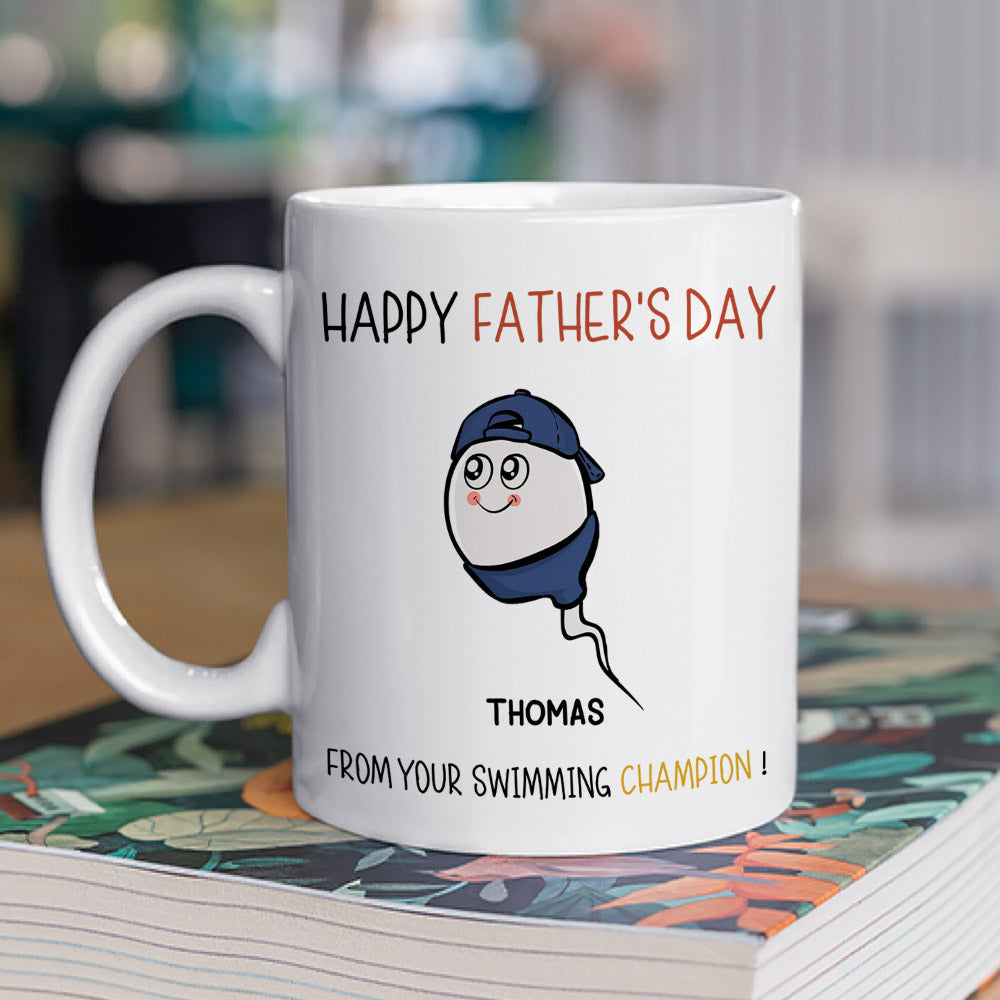 Custom Christmas & Birthday Gift for Dad • The Champions Of Father - Personalized Mug