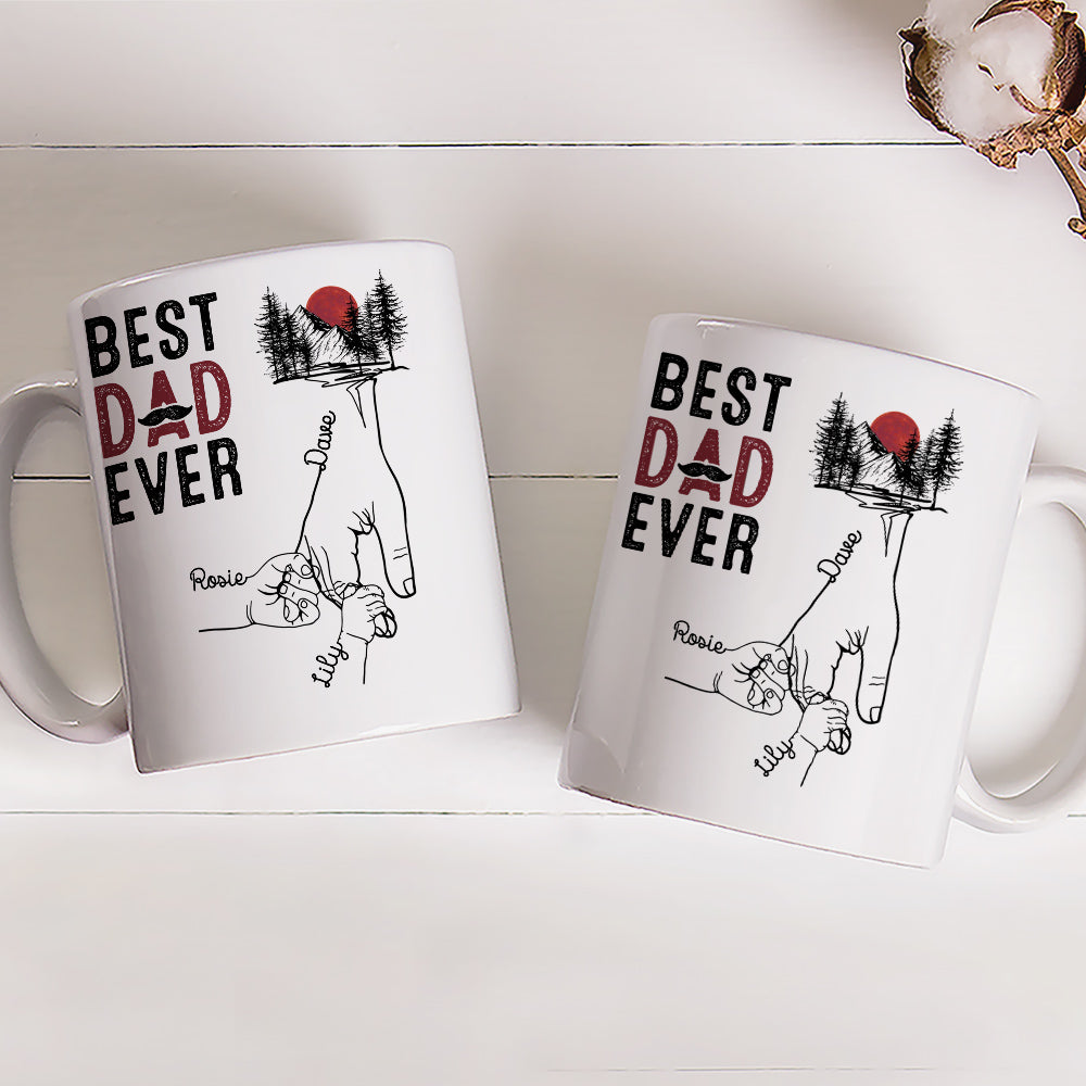 Custom Father's Day, Special Gift for Dad & Grandpa • Best Dad Ever - Personalized Coffee Mug
