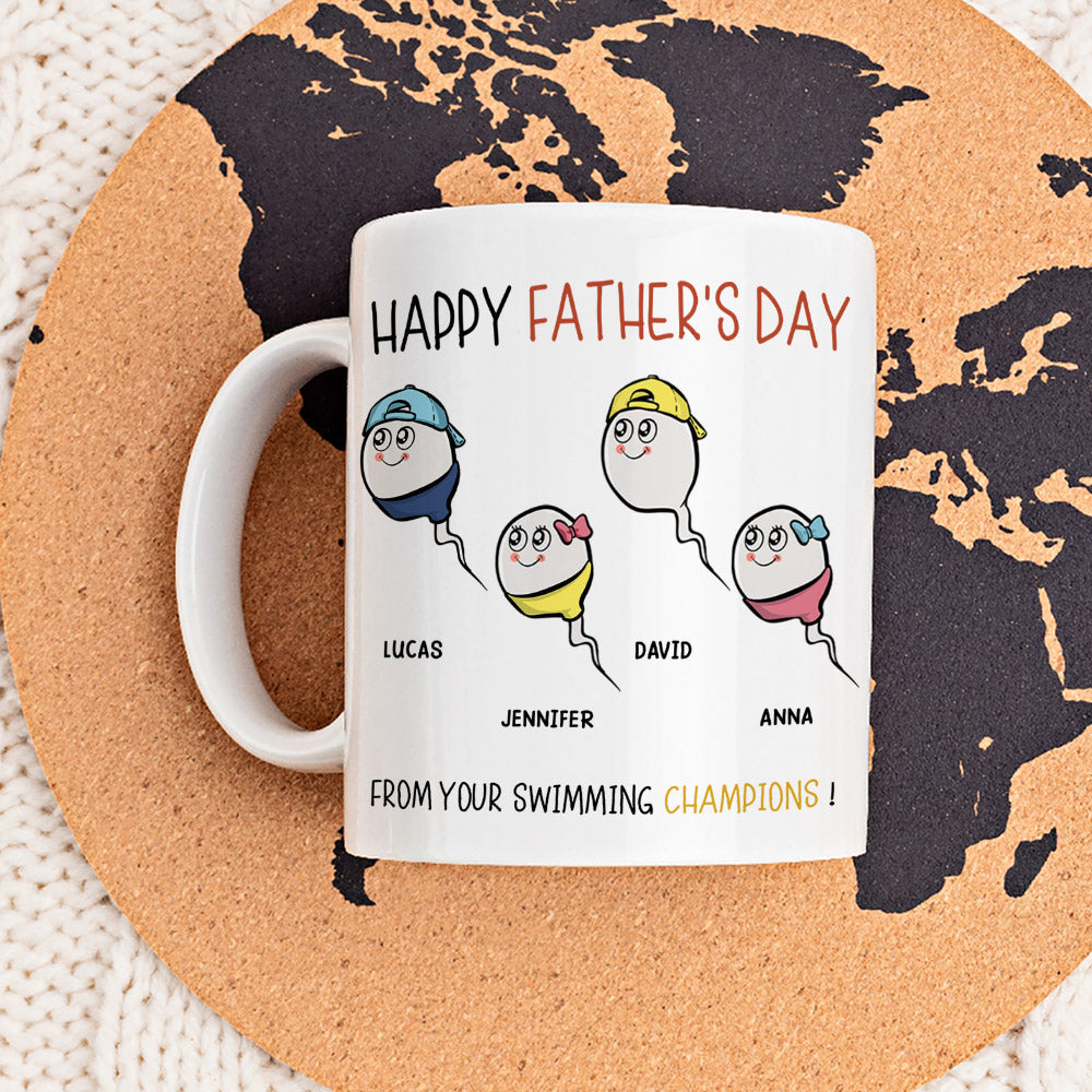 Custom Christmas & Birthday Gift for Dad • The Champions Of Father - Personalized Mug
