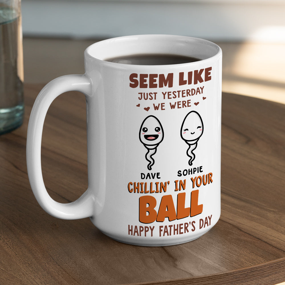 Custom Christmas & Birthday Keepsake Gift • Chilling in your ball - Personalized Coffee Mug